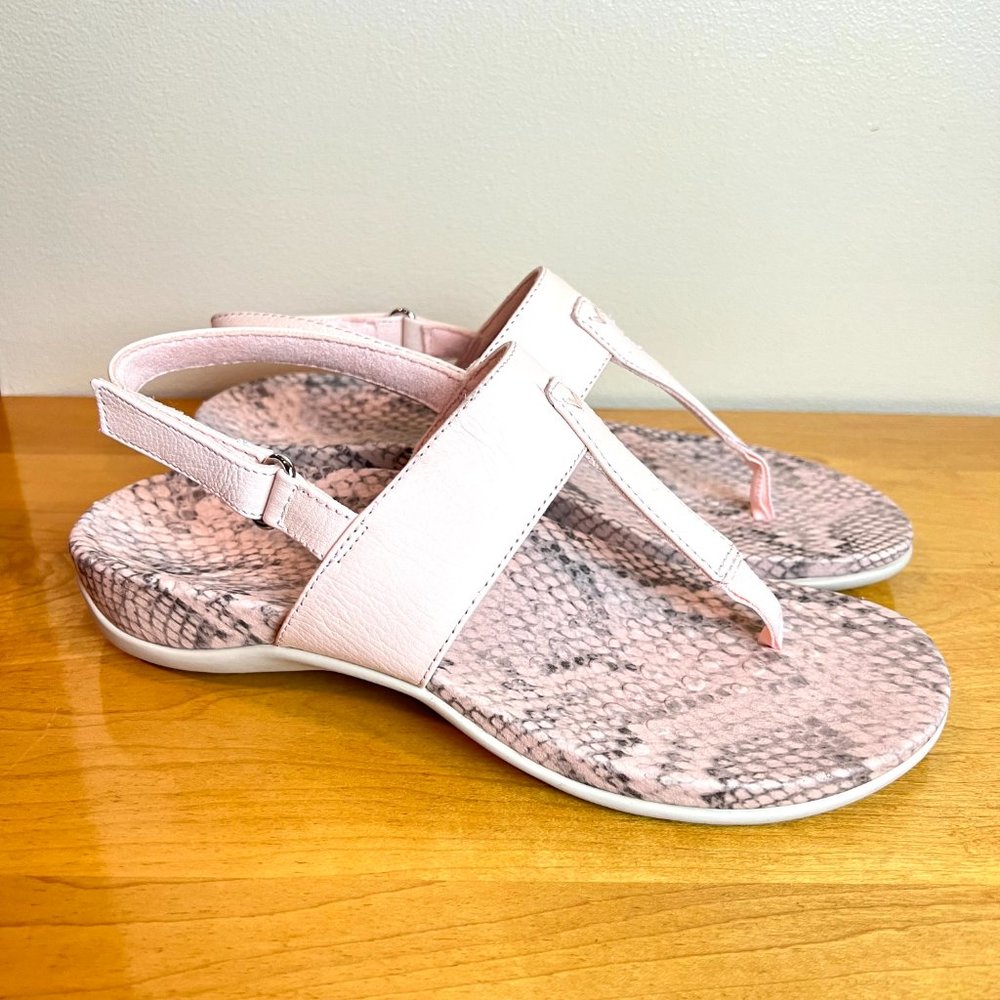 Vionic Womens Size 6.5 Tala Light Pink Leather Comfort Slingback Sandals Shoes